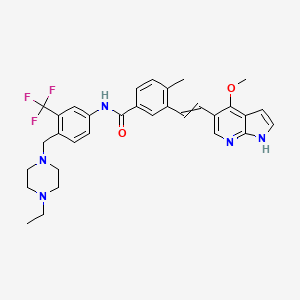 molecular formula C32H34F3N5O2 B12466481 N-[4-[(4-ethyl-1-piperazinyl)methyl]-3-(trifluoromethyl)phenyl]-3-[2-(4-methoxy-1H-pyrrolo[2,3-b]pyridin-5-yl)ethenyl]-4-methylbenzamide CAS No. 1315329-43-1