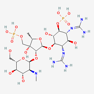 molecular formula C21H43N7O18P2 B1246650 Dihydrostreptomycin 3'alpha,6-bisphosphate 