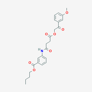 molecular formula C24H27NO7 B12466512 Butyl 3-({4-[2-(3-methoxyphenyl)-2-oxoethoxy]-4-oxobutanoyl}amino)benzoate 