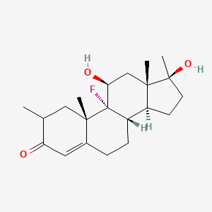 molecular formula C21H31FO3 B1246653 9-氟-11β,17β-二羟基-2,17-二甲基雄甾-4-烯-3-酮 