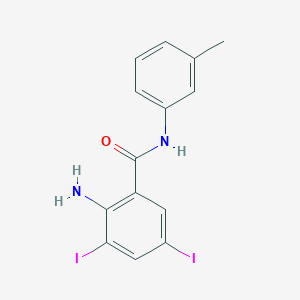 2-amino-3,5-diiodo-N-(3-methylphenyl)benzamide