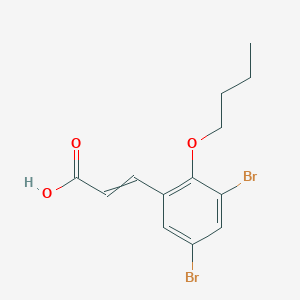 (E)-3-(3,5-dibromo-2-butoxyphenyl)acrylic acid