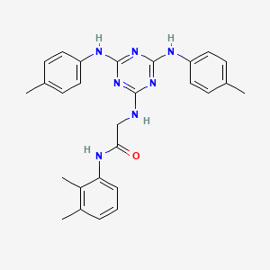 N~2~-{4,6-bis[(4-methylphenyl)amino]-1,3,5-triazin-2-yl}-N-(2,3-dimethylphenyl)glycinamide