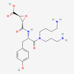 molecular formula C20H30N4O6 B1246694 (2S,3S)-3-[[(2S)-1-[4-氨基丁基(3-氨基丙基)氨基]-3-(4-羟基苯基)-1-氧代丙烷-2-基]氨基羰基]氧杂环-2-羧酸 