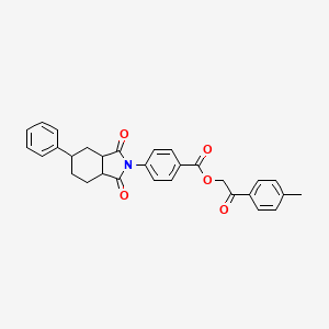 2-(4-methylphenyl)-2-oxoethyl 4-(1,3-dioxo-5-phenyloctahydro-2H-isoindol-2-yl)benzoate