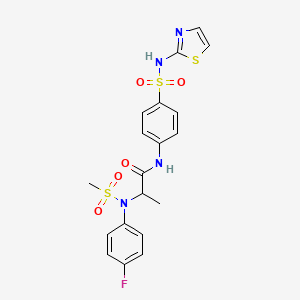 N~2~-(4-fluorophenyl)-N~2~-(methylsulfonyl)-N-[4-(1,3-thiazol-2-ylsulfamoyl)phenyl]alaninamide