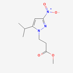 methyl 3-[3-nitro-5-(propan-2-yl)-1H-pyrazol-1-yl]propanoate