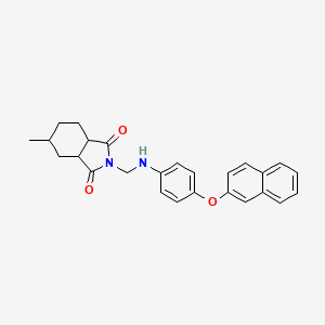 5-methyl-2-({[4-(naphthalen-2-yloxy)phenyl]amino}methyl)hexahydro-1H-isoindole-1,3(2H)-dione