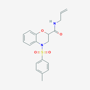 4-[(4-methylphenyl)sulfonyl]-N-(prop-2-en-1-yl)-3,4-dihydro-2H-1,4-benzoxazine-2-carboxamide