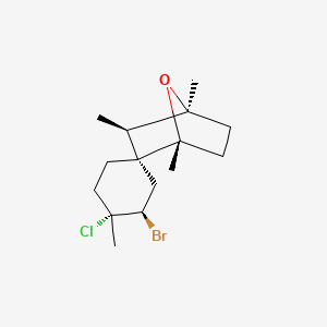 molecular formula C15H24BrClO B1246708 (1R,1'R,2R,2'R,3R,4S)-2'-bromo-1'-chloro-1,1',3,4-tetramethylspiro[7-oxabicyclo[2.2.1]heptane-2,4'-cyclohexane] 