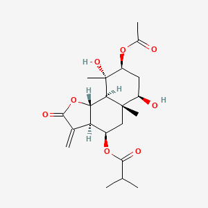 molecular formula C21H30O8 B1246709 Tithofolinolide 