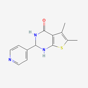 5,6-dimethyl-2-(pyridin-4-yl)-2,3-dihydrothieno[2,3-d]pyrimidin-4(1H)-one