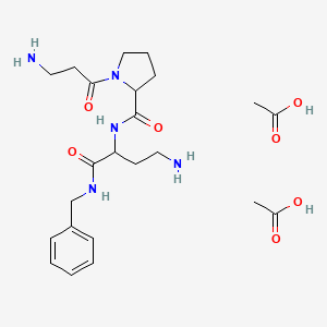 Snake trippetide;(2S)-beta-Alanyl-L-prolyl-2,4-diamino-N-(phenylmethyl)butanamide acetate