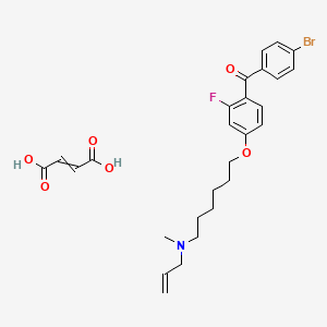 (4-Bromophenyl)-[2-fluoro-4-[6-[methyl(prop-2-enyl)amino]hexoxy]phenyl]methanone;but-2-enedioic acid