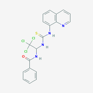 N-{2,2,2-trichloro-1-[(quinolin-8-ylcarbamothioyl)amino]ethyl}benzamide