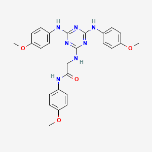 N~2~-{4,6-bis[(4-methoxyphenyl)amino]-1,3,5-triazin-2-yl}-N-(4-methoxyphenyl)glycinamide