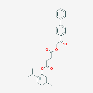 2-(Biphenyl-4-yl)-2-oxoethyl 5-methyl-2-(propan-2-yl)cyclohexyl butanedioate