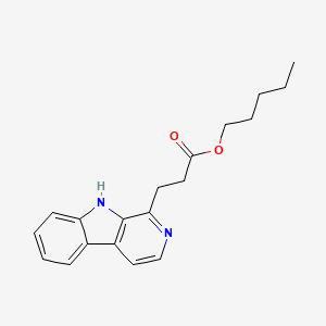molecular formula C19H22N2O2 B1246725 正戊基 β-咔啉-1-丙酸酯 