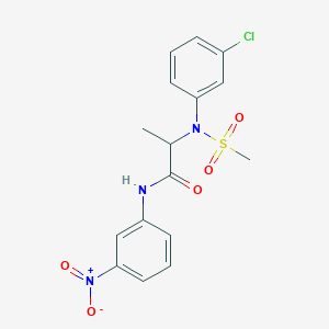 N~2~-(3-chlorophenyl)-N~2~-(methylsulfonyl)-N-(3-nitrophenyl)alaninamide