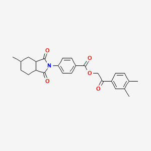 2-(3,4-dimethylphenyl)-2-oxoethyl 4-(5-methyl-1,3-dioxooctahydro-2H-isoindol-2-yl)benzoate