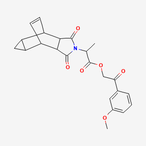 2-(3-methoxyphenyl)-2-oxoethyl 2-(1,3-dioxooctahydro-4,6-ethenocyclopropa[f]isoindol-2(1H)-yl)propanoate