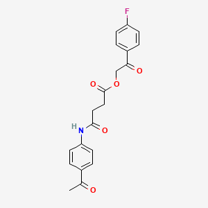 2-(4-Fluorophenyl)-2-oxoethyl 4-[(4-acetylphenyl)amino]-4-oxobutanoate