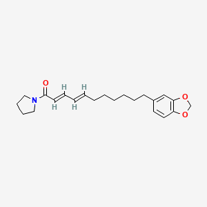 molecular formula C22H29NO3 B1246741 1-[(2E,4E)-11-(3,4-methylenedioxyphenyl)-2,4-undecadienoyl]pyrrolidine 