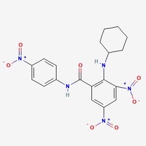 2-(cyclohexylamino)-3,5-dinitro-N-(4-nitrophenyl)benzamide