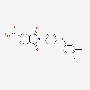 2-[4-(3,4-Dimethylphenoxy)phenyl]-1,3-dioxoisoindole-5-carboxylic acid