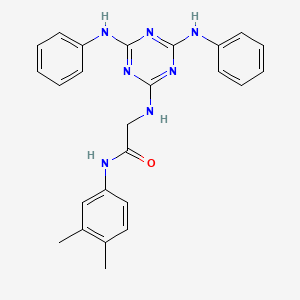 N~2~-[4,6-bis(phenylamino)-1,3,5-triazin-2-yl]-N-(3,4-dimethylphenyl)glycinamide