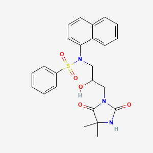 N-[3-(4,4-dimethyl-2,5-dioxoimidazolidin-1-yl)-2-hydroxypropyl]-N-(naphthalen-1-yl)benzenesulfonamide