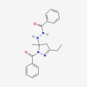 N'-(2-benzoyl-5-ethyl-3-methyl-4H-pyrazol-3-yl)benzohydrazide