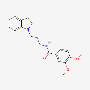 N-[3-(2,3-dihydro-1H-indol-1-yl)propyl]-3,4-dimethoxybenzamide