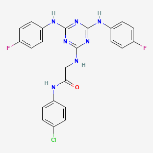 N~2~-{4,6-bis[(4-fluorophenyl)amino]-1,3,5-triazin-2-yl}-N-(4-chlorophenyl)glycinamide