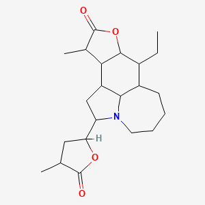 molecular formula C22H33NO4 B12467545 Tuberostemonin CAS No. 20460-41-7