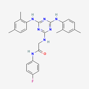 N~2~-{4,6-bis[(2,4-dimethylphenyl)amino]-1,3,5-triazin-2-yl}-N-(4-fluorophenyl)glycinamide