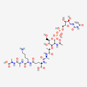 molecular formula C40H65N9O26P2 B1246756 UDP-N-acetyl-alpha-D-muramoyl-L-alanyl-gamma-D-glutamyl-L-lysyl-D-alanyl-D-alanine 