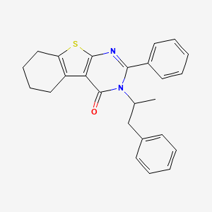 2-phenyl-3-(1-phenylpropan-2-yl)-5,6,7,8-tetrahydro[1]benzothieno[2,3-d]pyrimidin-4(3H)-one