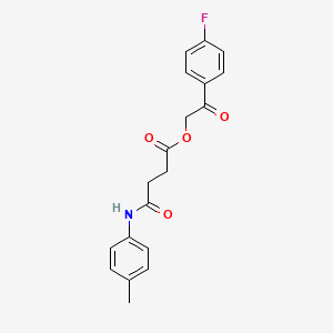 2-(4-Fluorophenyl)-2-oxoethyl 4-[(4-methylphenyl)amino]-4-oxobutanoate