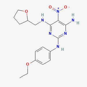 N~2~-(4-ethoxyphenyl)-5-nitro-N~4~-(tetrahydrofuran-2-ylmethyl)pyrimidine-2,4,6-triamine