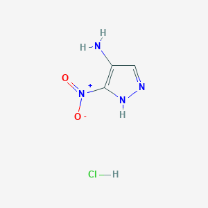 molecular formula C3H5ClN4O2 B12467621 3-nitro-1H-pyrazol-4-amine hydrochloride 