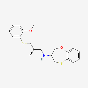 molecular formula C20H25NO2S2 B1246769 F-15845 free base CAS No. 470454-73-0