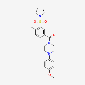 [4-(4-Methoxyphenyl)piperazin-1-yl][4-methyl-3-(pyrrolidin-1-ylsulfonyl)phenyl]methanone