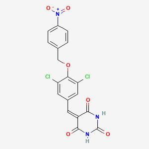 5-({3,5-Dichloro-4-[(4-nitrophenyl)methoxy]phenyl}methylidene)-1,3-diazinane-2,4,6-trione