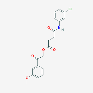 2-(3-Methoxyphenyl)-2-oxoethyl 4-[(3-chlorophenyl)amino]-4-oxobutanoate