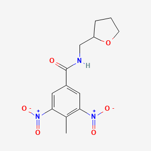 4-methyl-3,5-dinitro-N-(oxolan-2-ylmethyl)benzamide