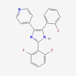 4-[2-(2,6-difluorophenyl)-5-(2-fluorophenyl)-1H-imidazol-4-yl]pyridine