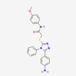 2-{[5-(4-aminophenyl)-4-phenyl-4H-1,2,4-triazol-3-yl]sulfanyl}-N-(4-methoxyphenyl)acetamide