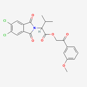 2-(3-methoxyphenyl)-2-oxoethyl 2-(5,6-dichloro-1,3-dioxo-1,3-dihydro-2H-isoindol-2-yl)-3-methylbutanoate