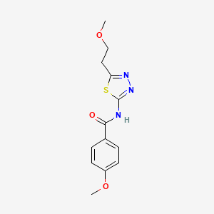 4-methoxy-N-[5-(2-methoxyethyl)-1,3,4-thiadiazol-2-yl]benzamide